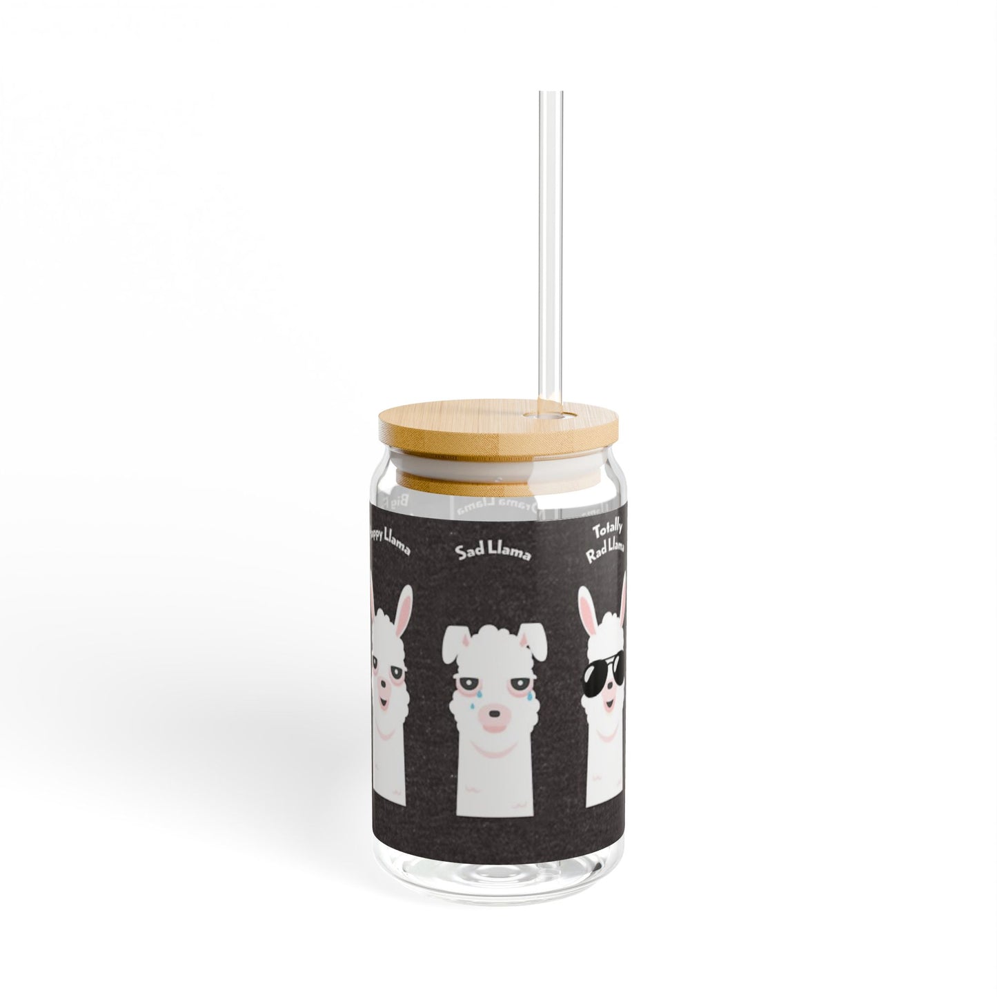 Llama Sipper Glass, 16oz