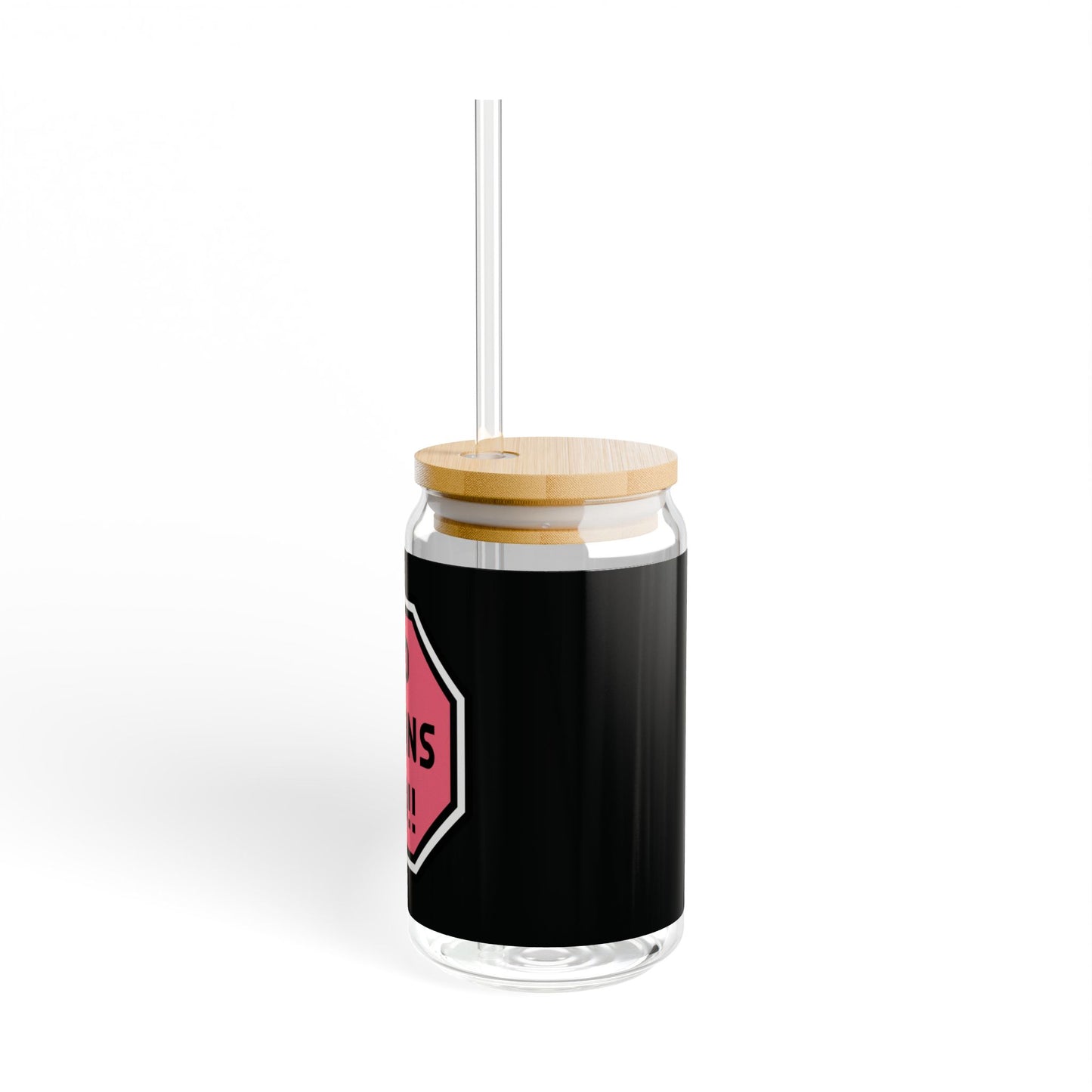 No Means No Sipper Glass, 16oz