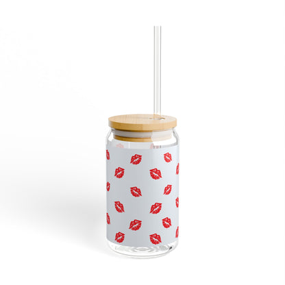 Lips Sipper Glass, 16oz