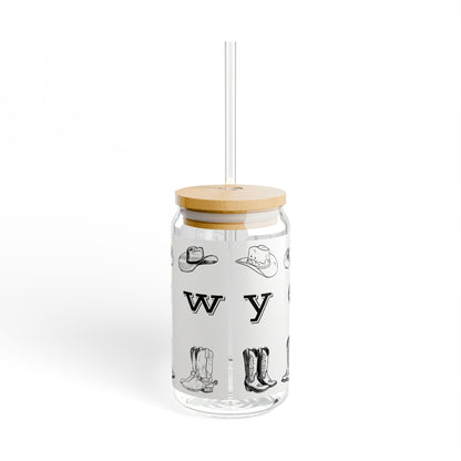 Yeehaw Sipper Glass, 16oz