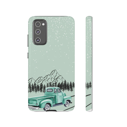 Green Truck with Winter Scenery- Tough Case