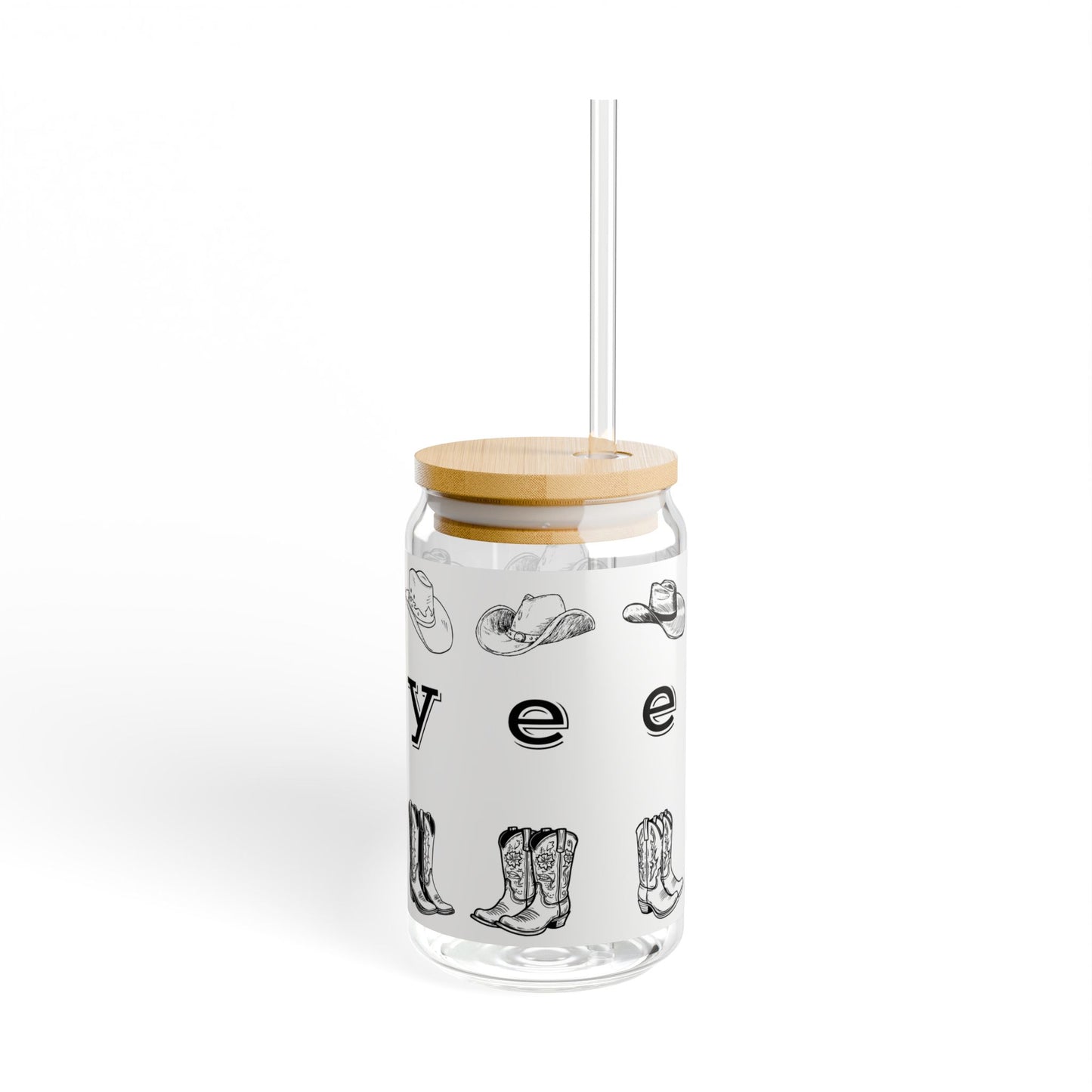 Yeehaw Sipper Glass, 16oz